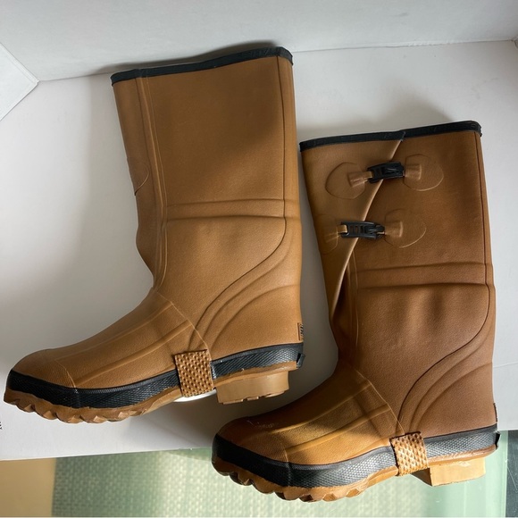 Servus Mens Size 11 Steel Shank Work Hunting Insulated 16" Rubber 2 Buckle Boot - Picture 6 of 10